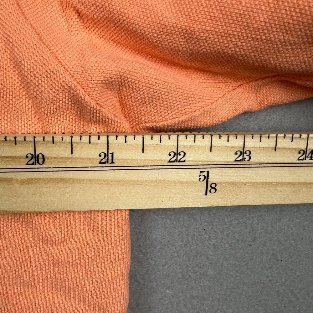 Vintage Duck Head Men XL Sunkissed Orange Solid Pique Polo Shirt Made in USA 90s - Picture 6 of 7